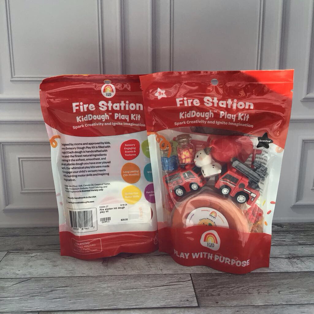 Fire station kid dough play kit