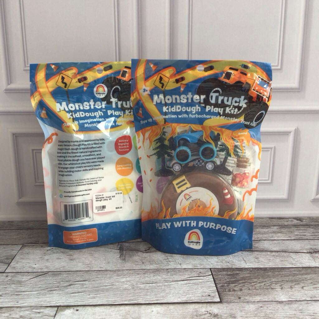 Monster truck kid dough play kit