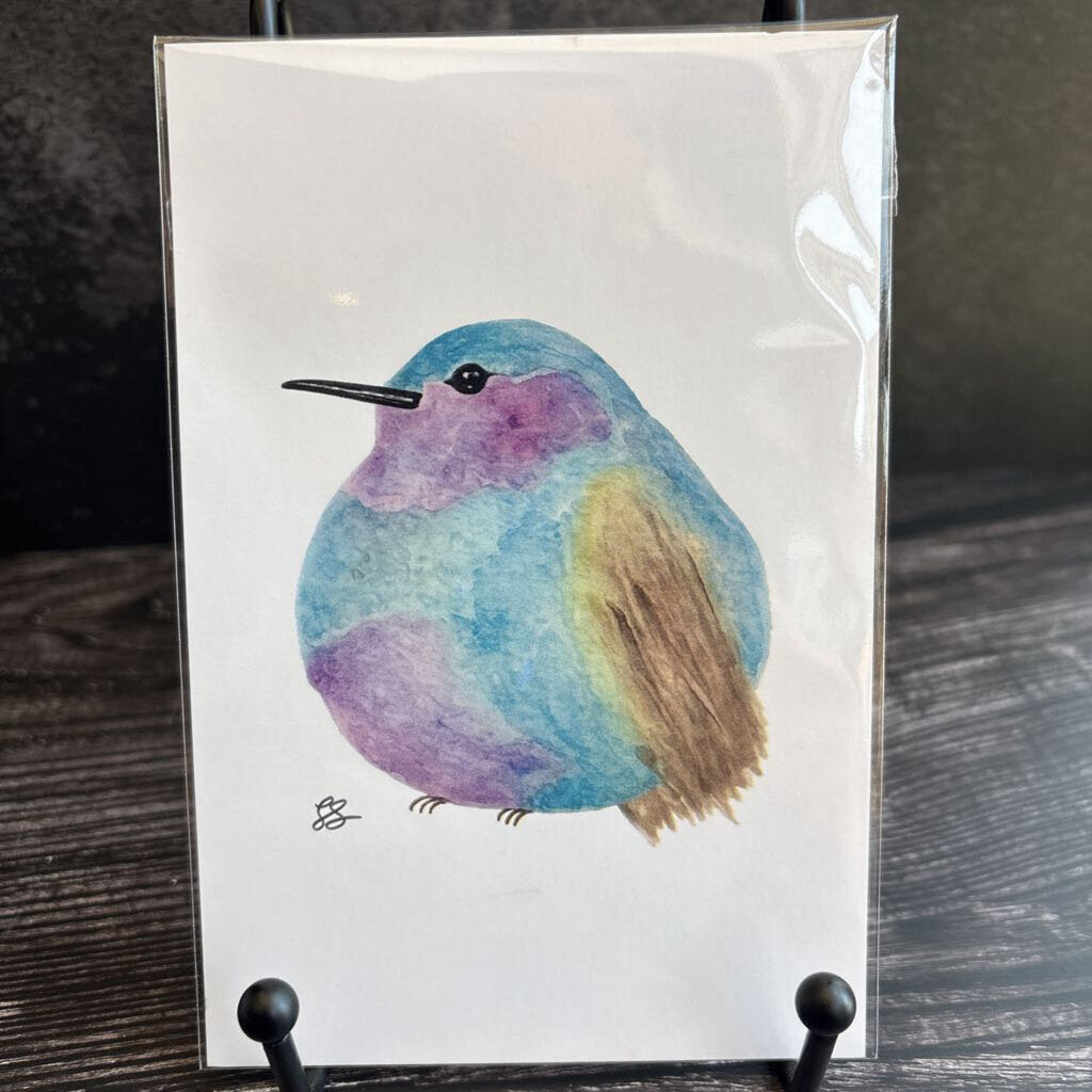 Print 4x6 Harold the Hummingbird