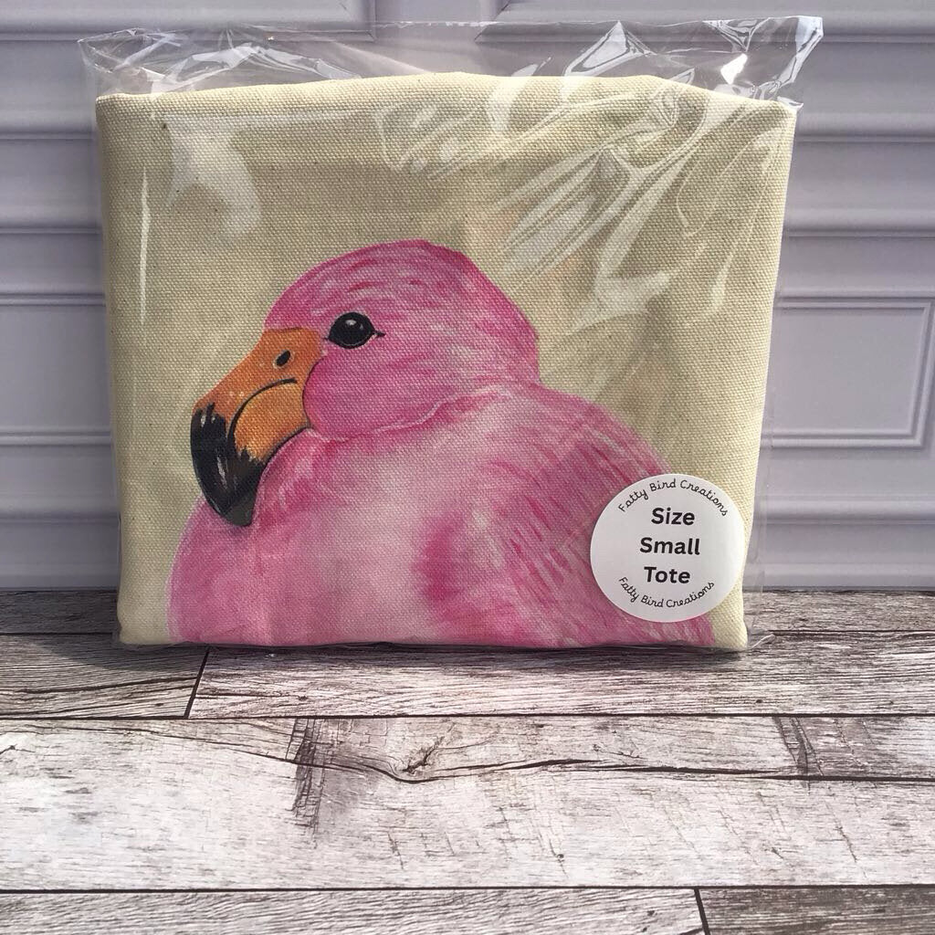 Canvas Tote Small Felicia the Flamingo