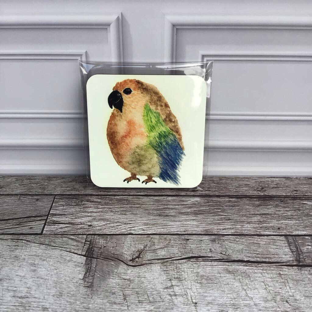 Wood Coaster Pat the Parrot