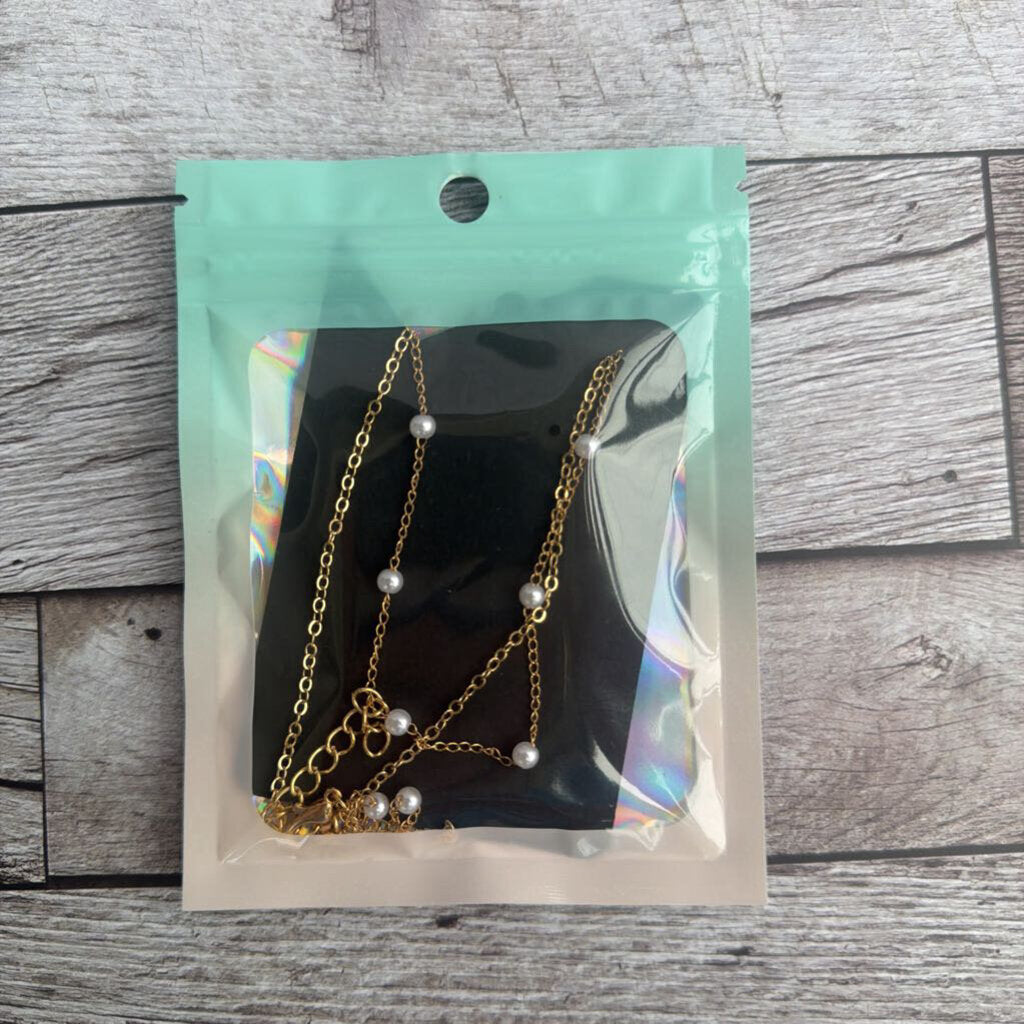 Cross Pearl triple layer necklace