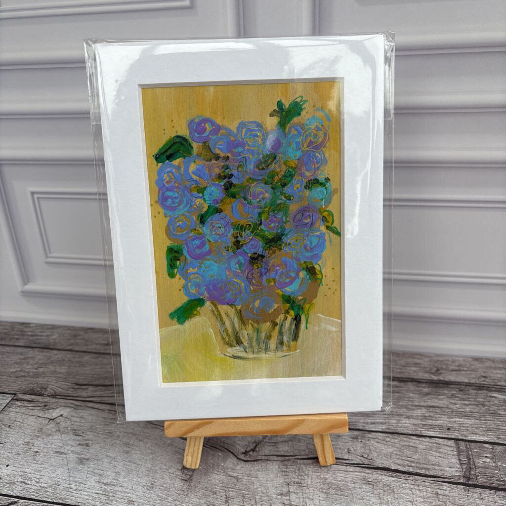 Swirly Blue Flowers #51-.01