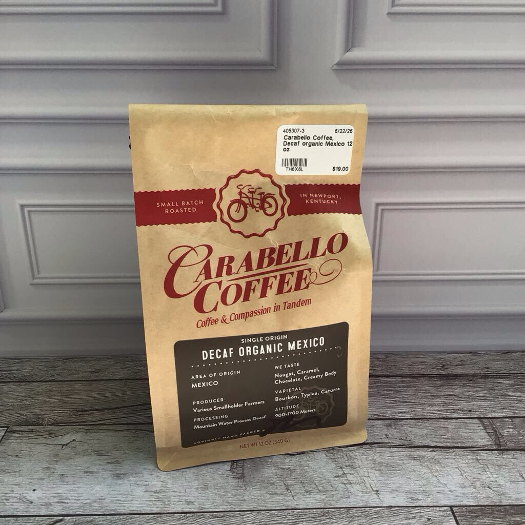 Carabello Coffee, Decaf organic Mexico 12 oz