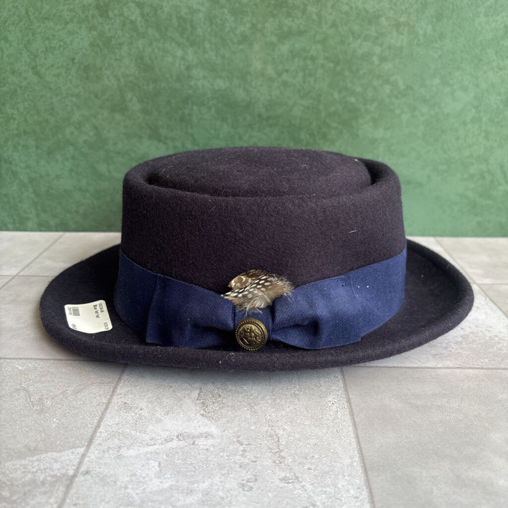 Blue felt hat