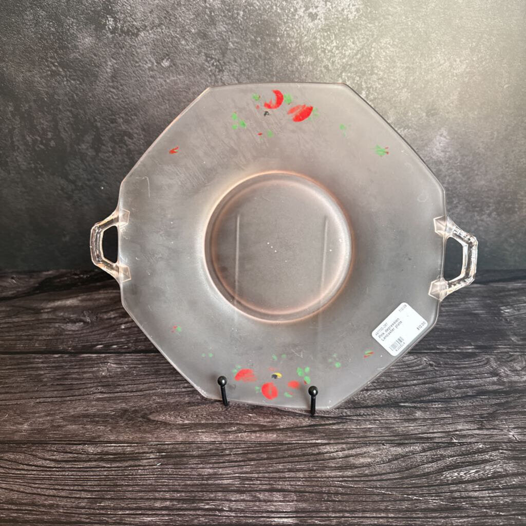 Pink depression Lancaster plate