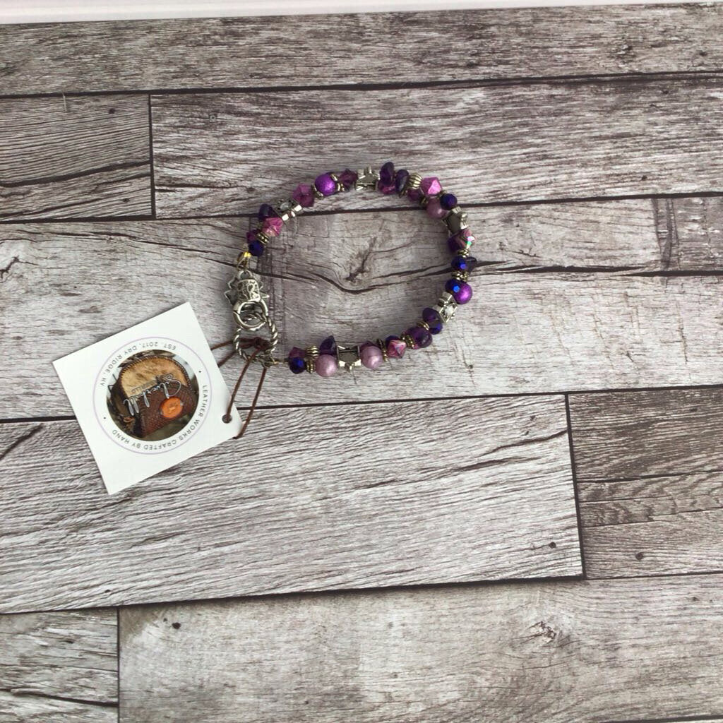 Genuine Stone Bracelet - Amethyst