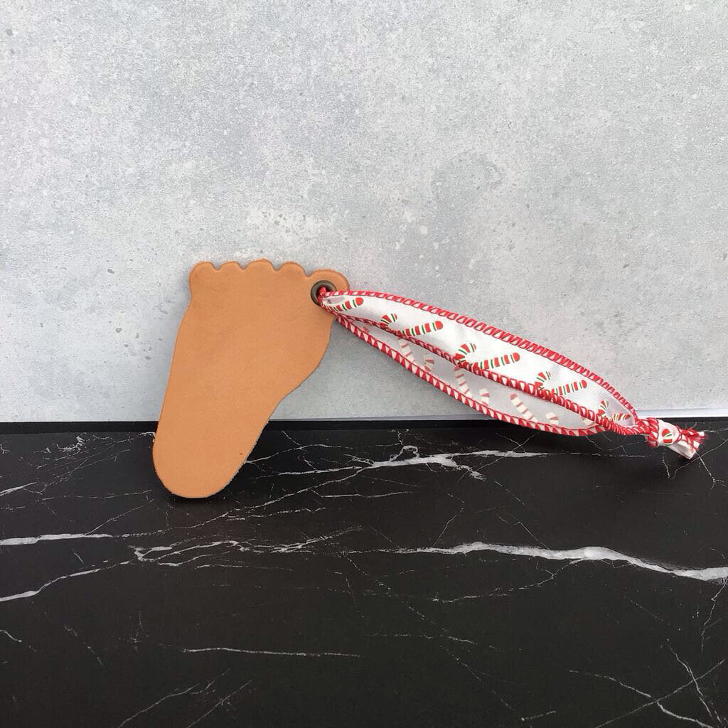 Blank Footprint Shaped Ornament