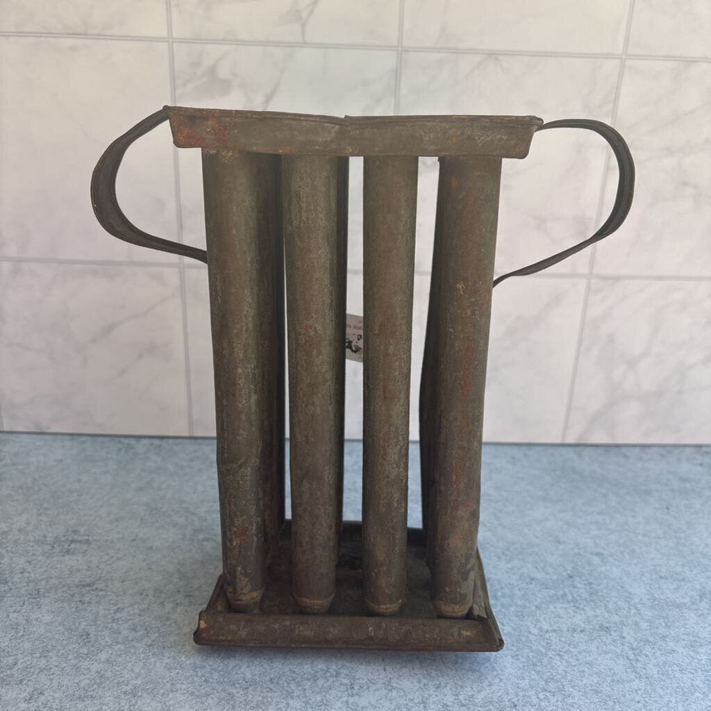Tin 12 stick candle mold
