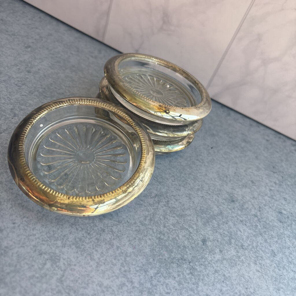 Silver coasters with box