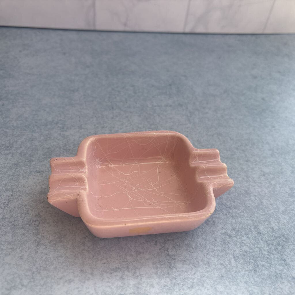Pink Shawnee ashtray