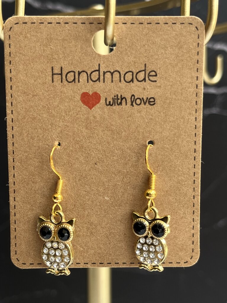 Misc. Drop Earrings - Gold Owls