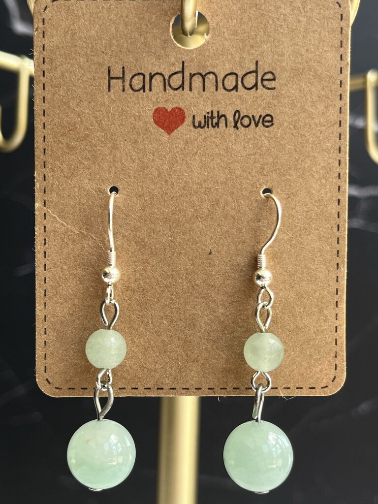 Crystal Drop Earrings - Jade