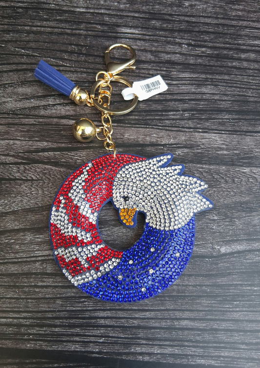 Studded Keychain - Eagle