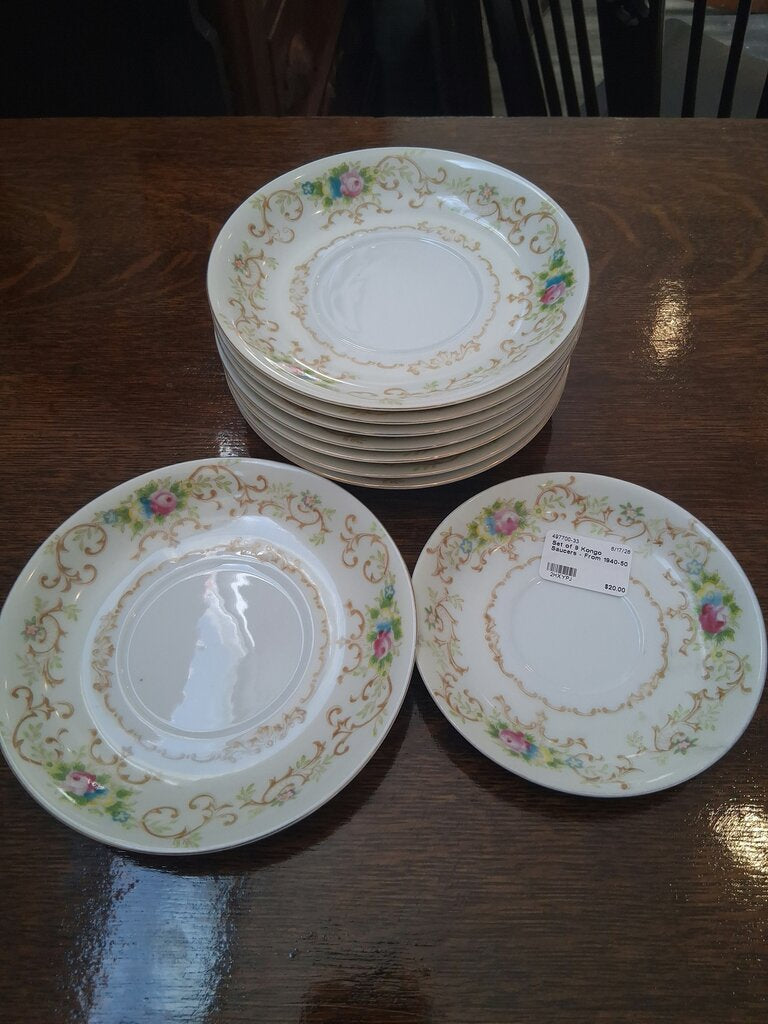 Set of 9 Kongo Saucers - From 1940-50