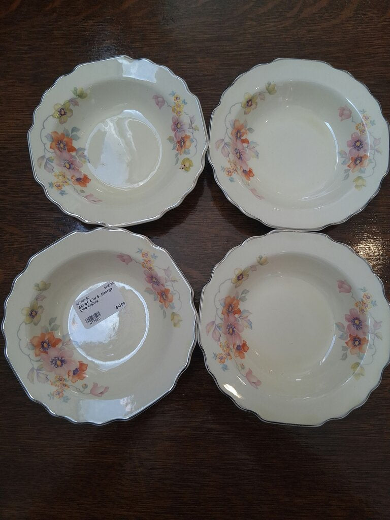 Set of 4 W.S. George Lido Dishes