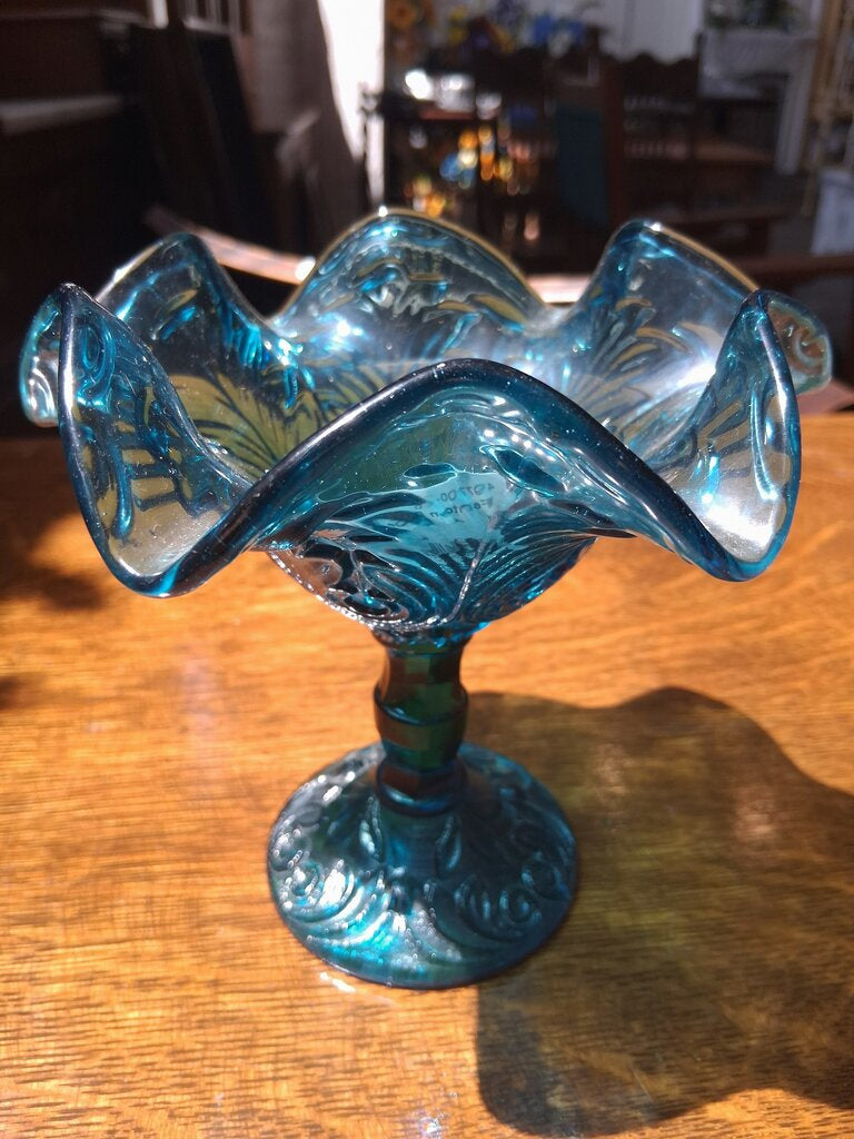 Fenton Blue Compote