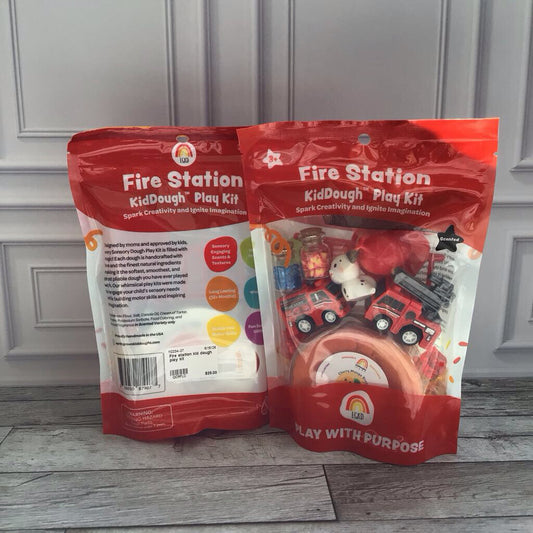 Fire station kid dough play kit