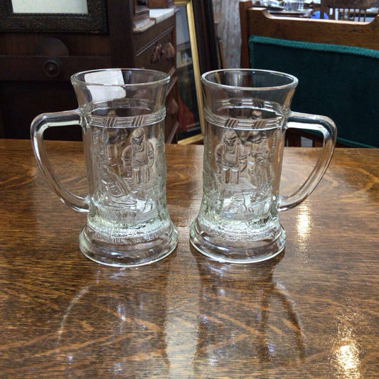 Indiana glass tiara tavern beer mugs set of 2