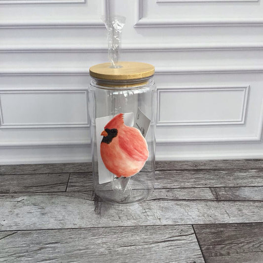 Acrylic Cup and Straw - Big Red