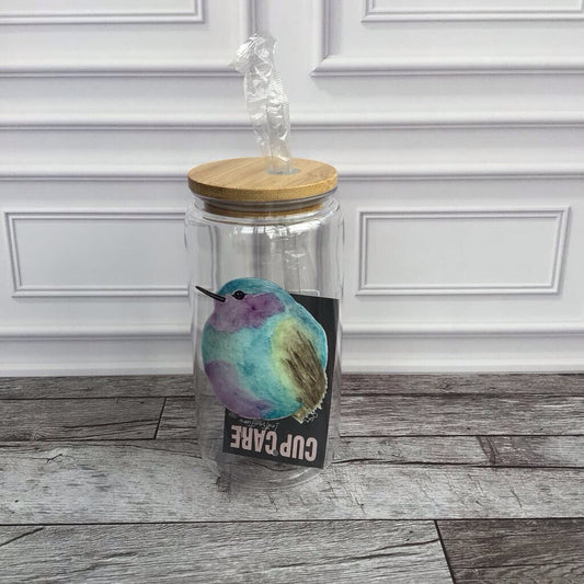 Acrylic Cup and Straw - Harold the Hummingbird