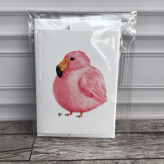 Greeting Card Print Felicia the Flamingo