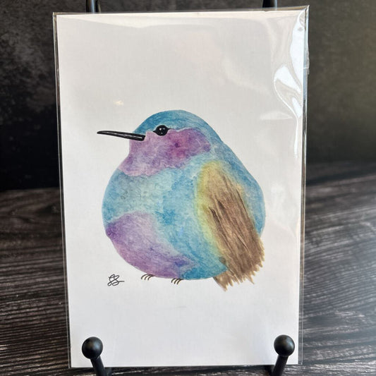 Print 4x6 Harold the Hummingbird