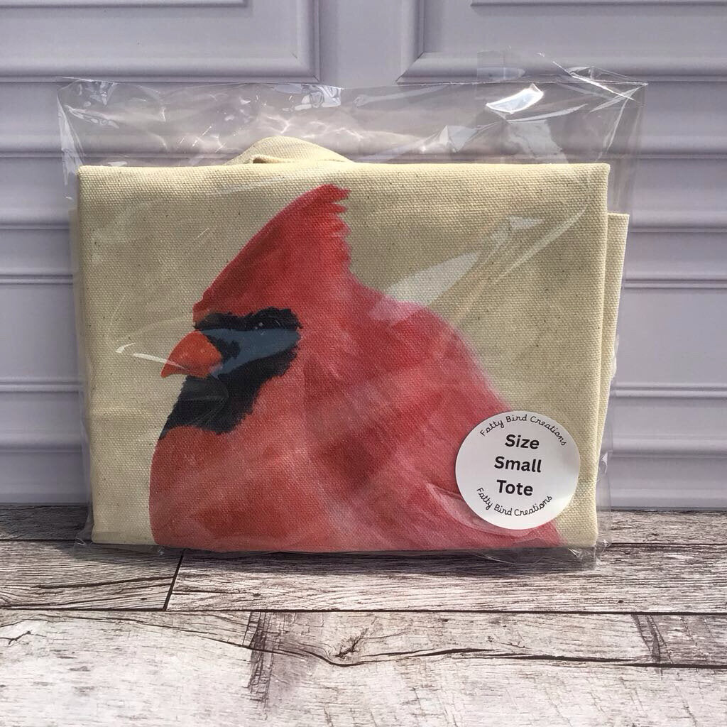 Canvas Tote Small Big Red