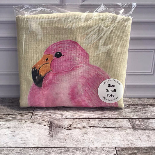Canvas Tote Small Felicia the Flamingo