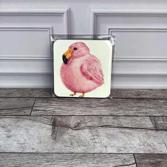 Wood Coaster Felicia the Flamingo