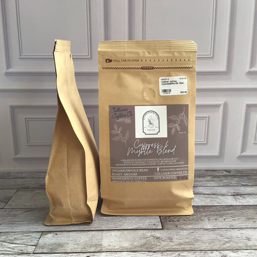 Colliver coffee, Cypress&Myrtle 12oz