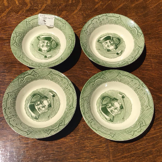 Old curiosity shop set of 4 dishes
