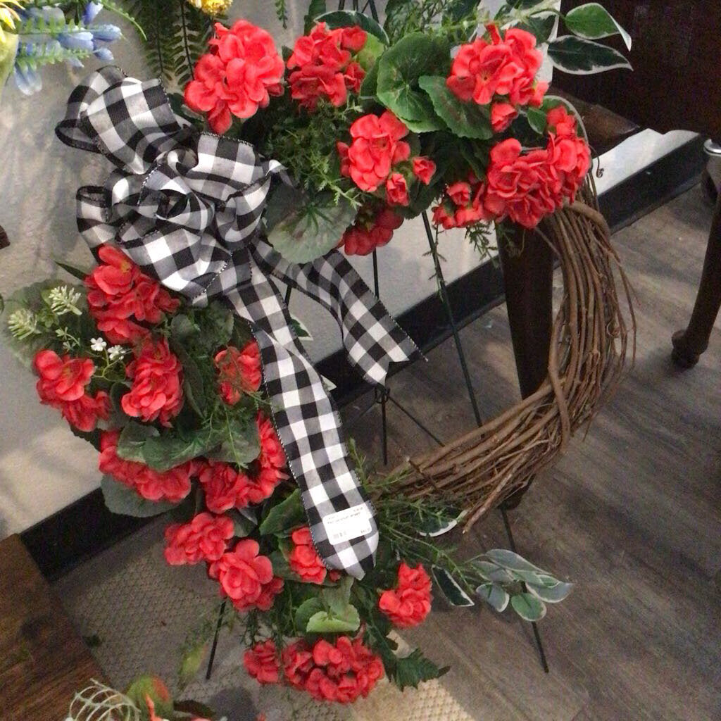 Red Geranium wreath