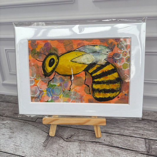 Honeybee Print Coral