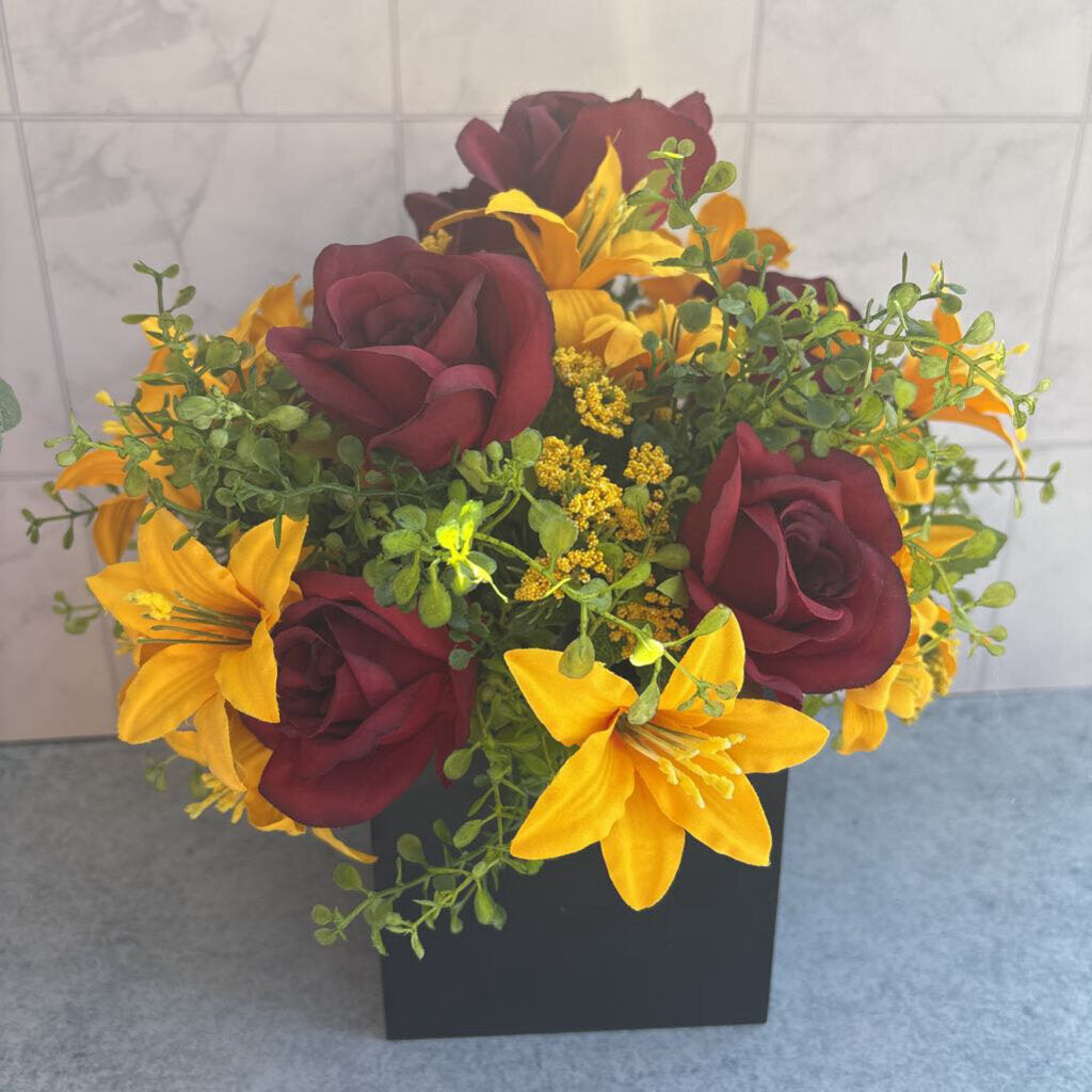 burgandy rose box