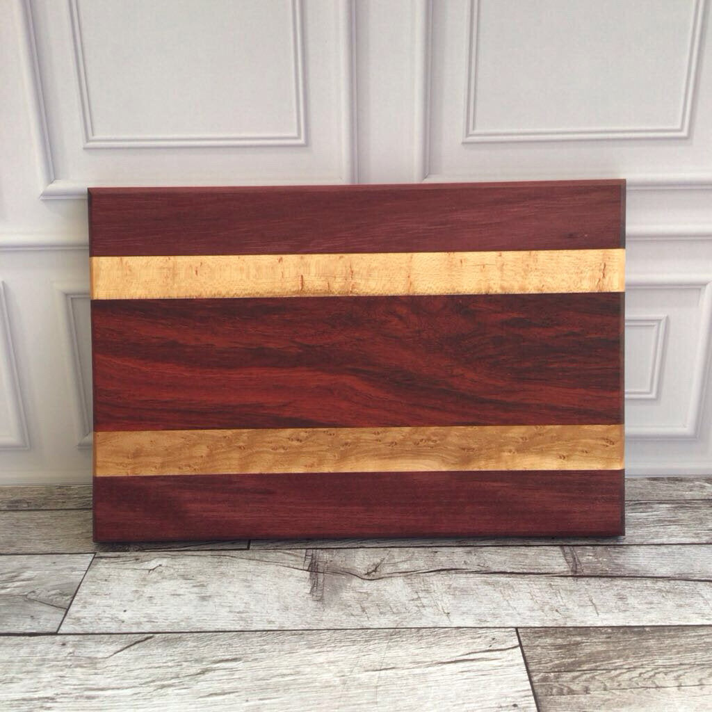 Purple Heart/Maple/Padauk Cutting Board