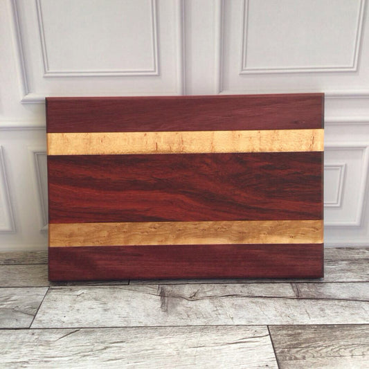 Purple Heart/Maple/Padauk Cutting Board