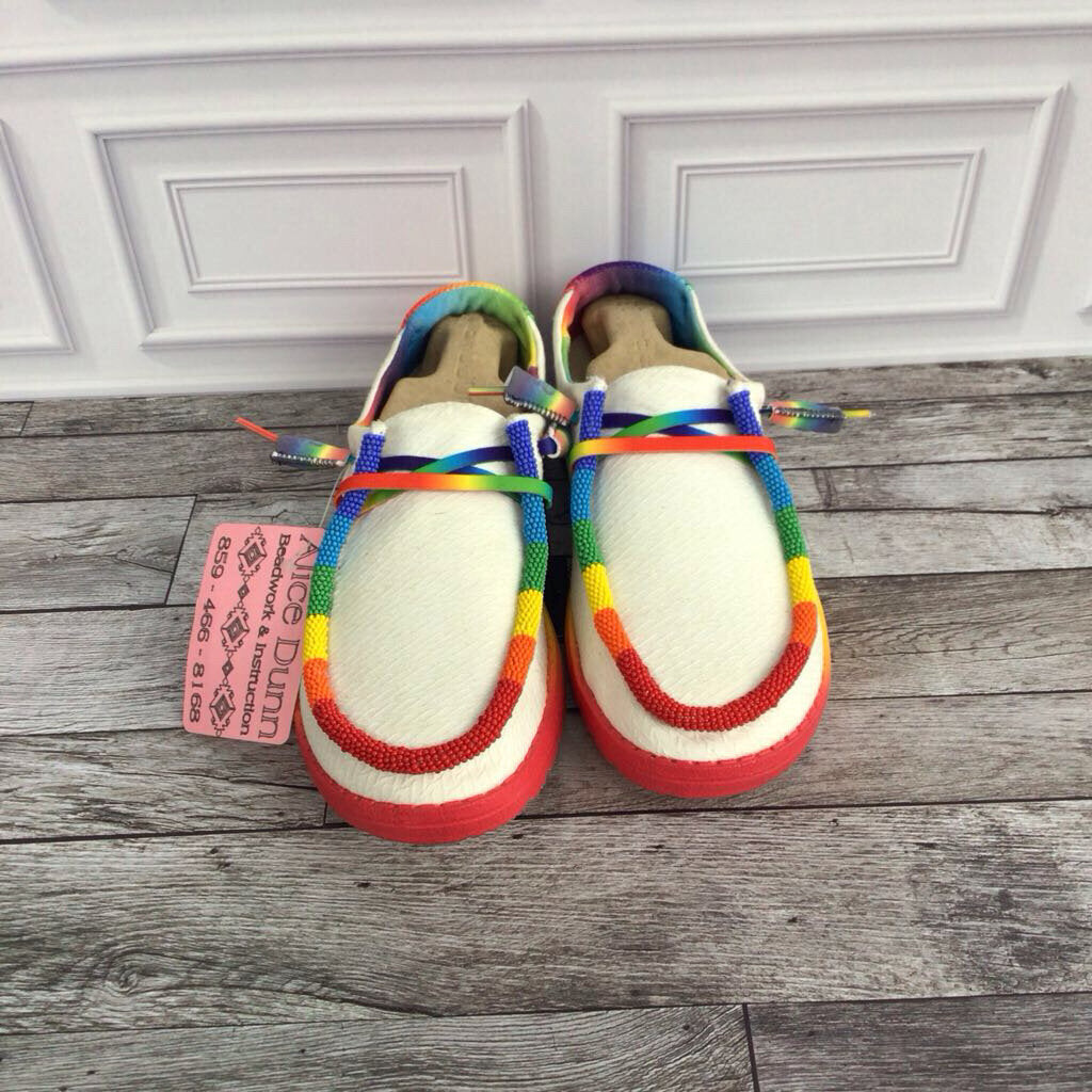 Beaded Rainbow Shoes