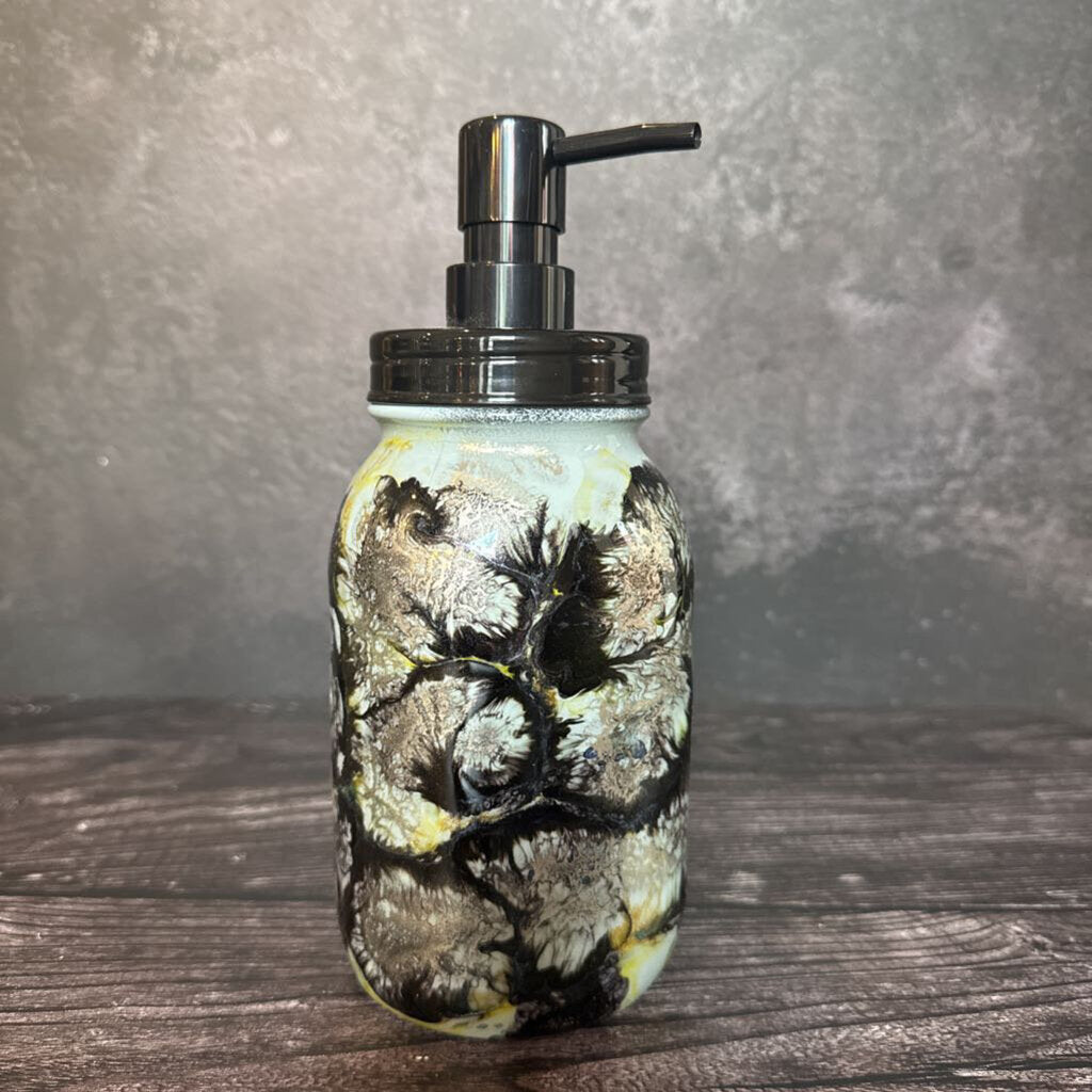 Small Mason Soap Dispenser - Brown