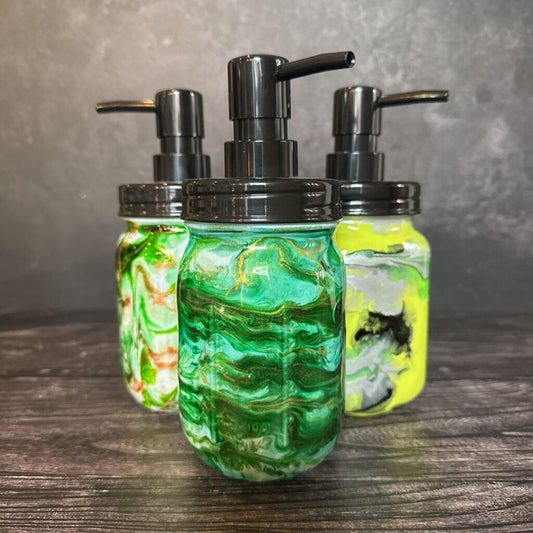 Small Mason Soap Dispenser - Green