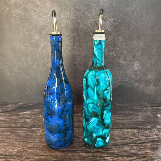 Large Kitchen Oil Bottle - Blue