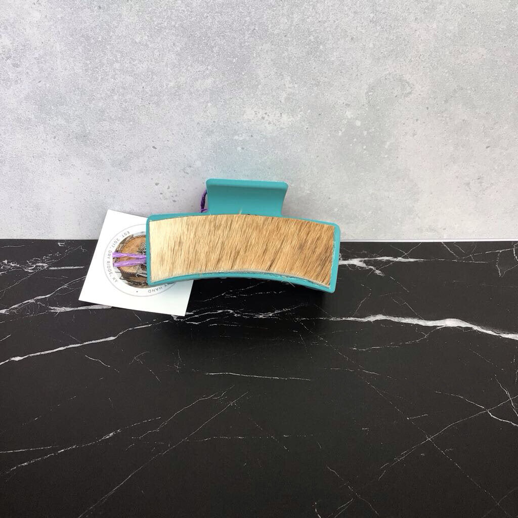 Hair Clips - Black w Western Skull Theme