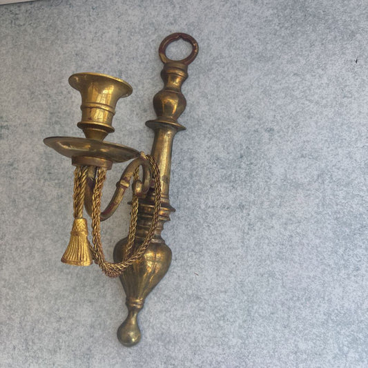 Brass hanging candle holder