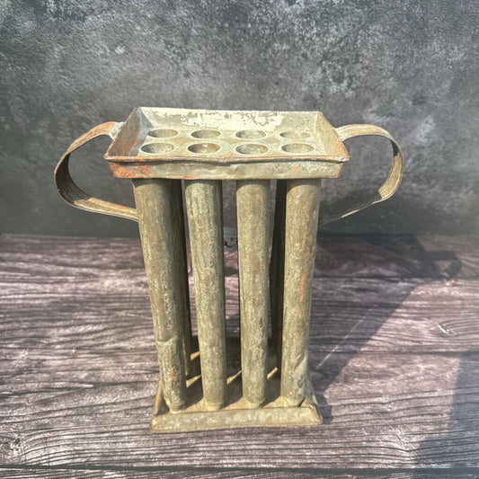 Tin 12 stick candle mold