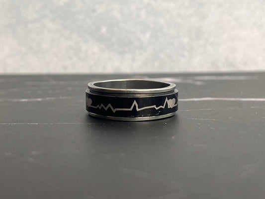 Band Fidget Ring - Heartbeat