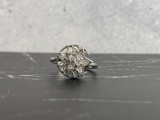 Fidget Ring - Moon & Star