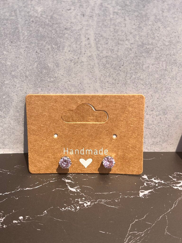 Sparkle Post Earrings - Lavender