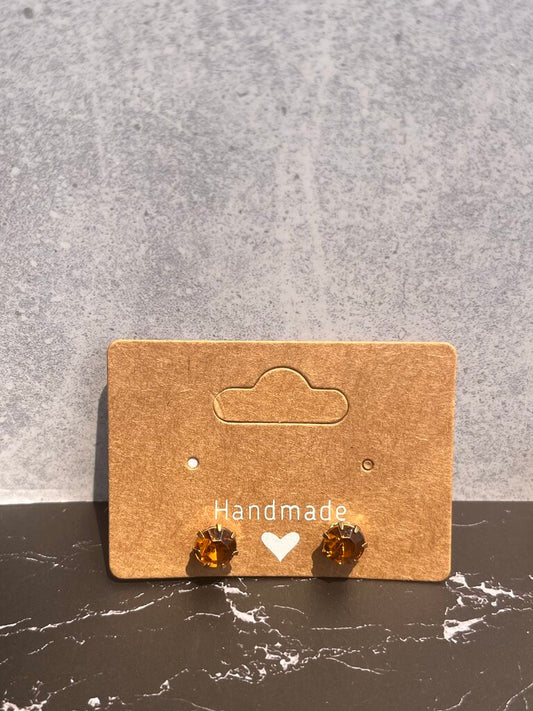 Sparkle Post Earrings - Amber