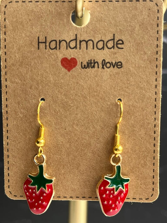 Misc. Drop Earrings - Strawberries