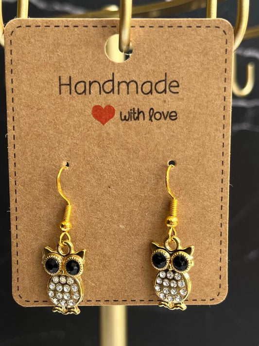 Misc. Drop Earrings - Gold Owls